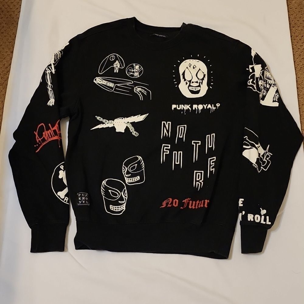 Punk royal man's pullover small